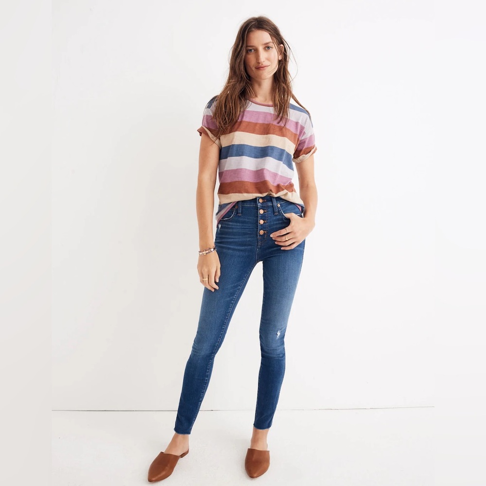 Madewell 10" High-Rise Skinny Jeans in Hanna Wash, size 25